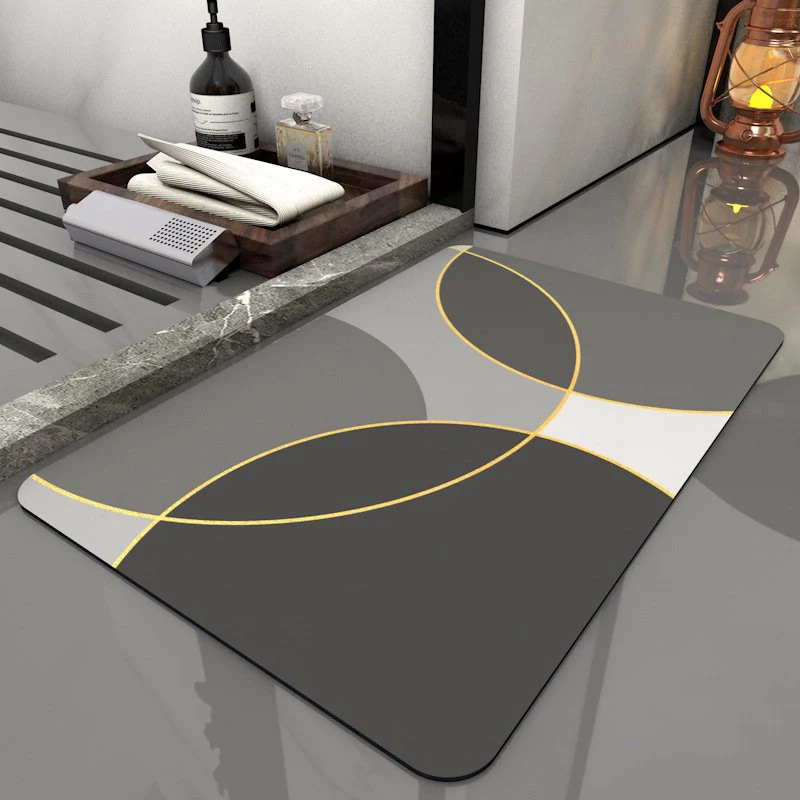 Нано диатомовая грязевая мягкая матовая диатомитовая поглотительная быстросохнущая домашняя ванная комната антискользящая дверь.