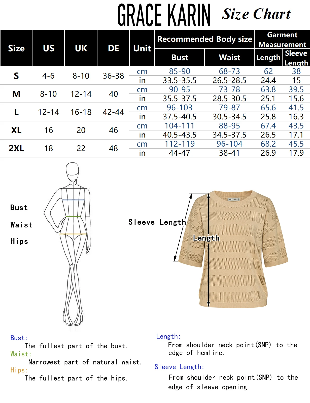 Женская футболка GK с вырезами Вязаная Летняя Повседневная дышащая рукавом 1/2 и