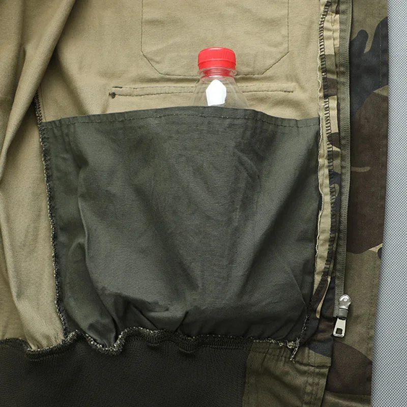 Men's Camo Cargo Sets Spring Autumn Casual Cotton Multiple Pockets Wear-resistant Jacket Elastic Waist Pants Military Suits Male images - 6