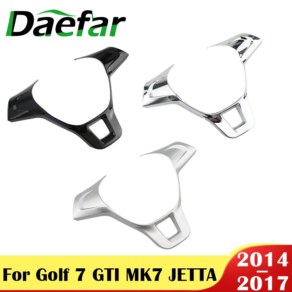 

Car Steering Wheel Cover Trim Sticker Fit for Volkswagen VW Golf 7 GTI MK7 JETTA MK6 Gran Santana Tiguan Bora