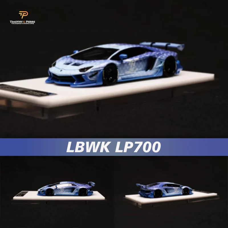 

TP 1:64 LBWK LP700 синее градиентное облако из смолы, Коллекционная модель автомобиля, миниатюрные машинки