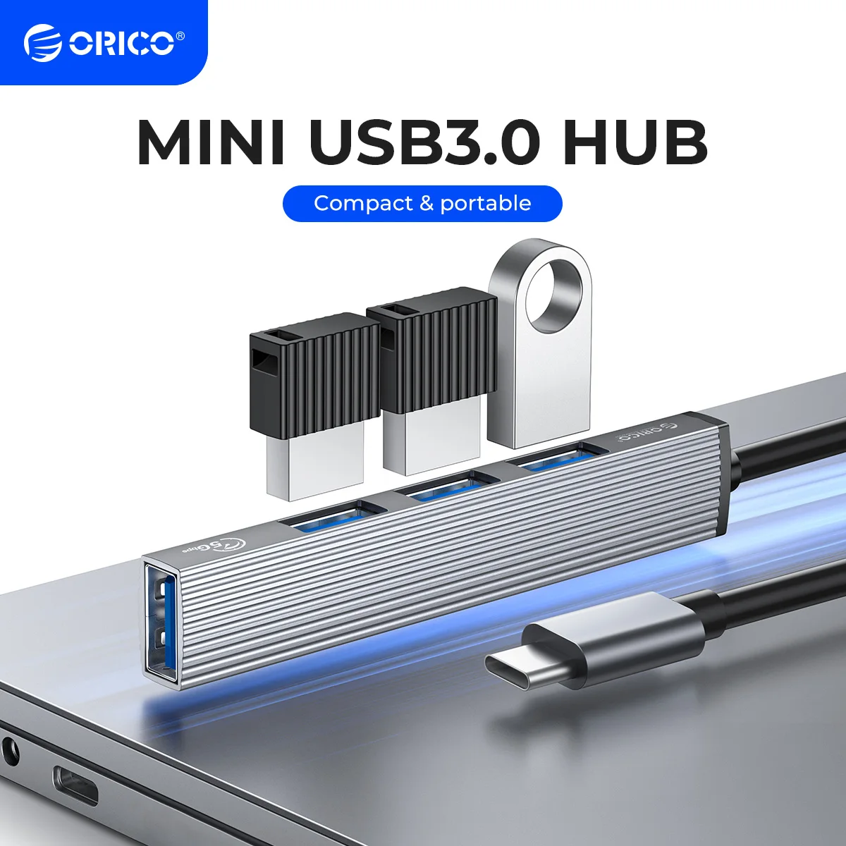 

ORICO Aluminum Type C HUB 4 Port USB 3.0 2.0 Multi Splitter OTG Adapter Portable TF Dock For Macbook Pro PC Computer Accessories