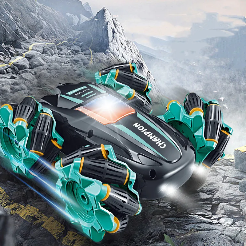 

Трюковая Радиоуправляемая машинка со светодиодной подсветильник кой в масштабе 1:18, Индукционная трансформация, поворот, скалолазание, Радиоуправление, светодиодная машинка, электронные игрушки для детей