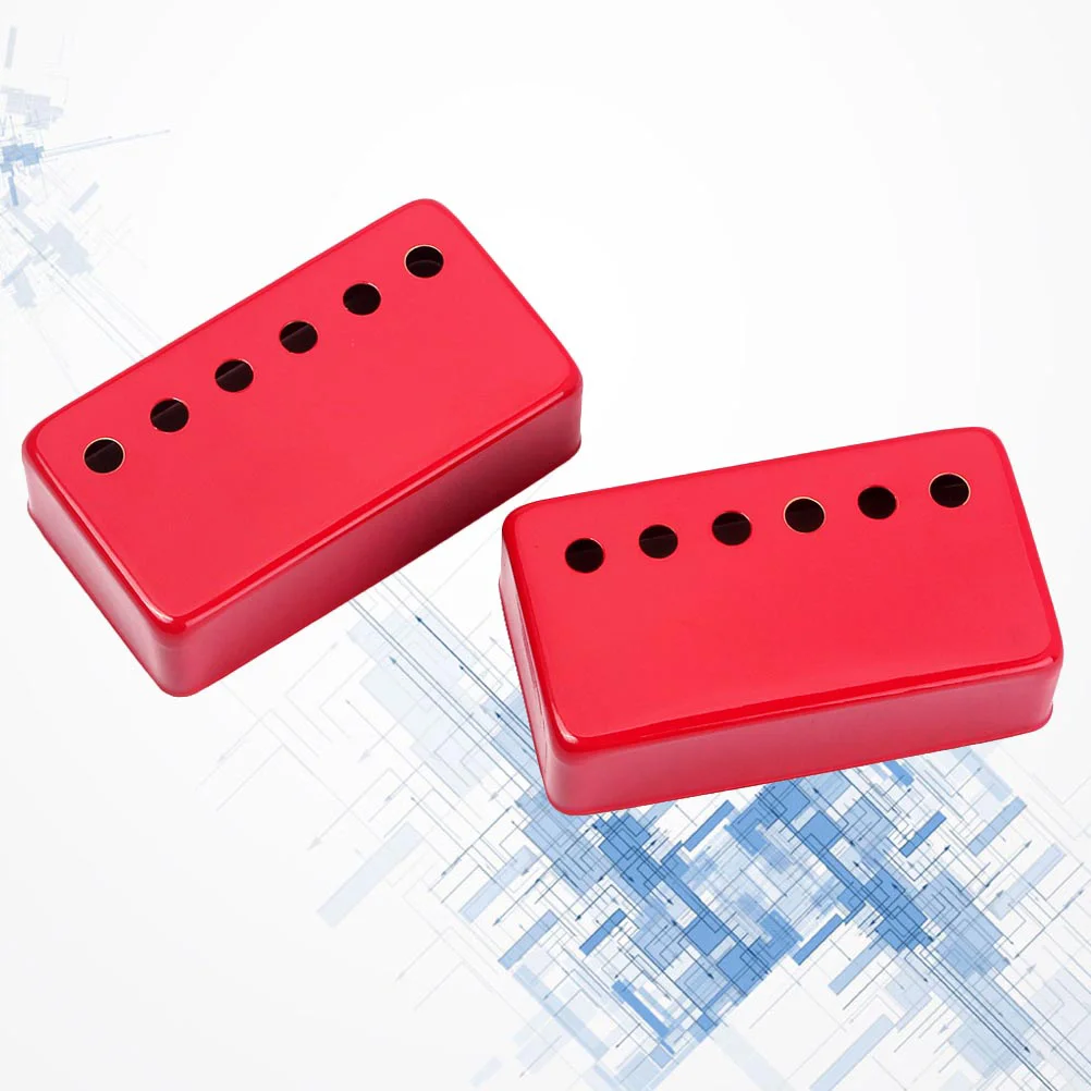 

2 Pcs Bass Guitar Accessories Humbucker Pickup Brass Cover Fully Enclosed Metal Single Coil Flower
