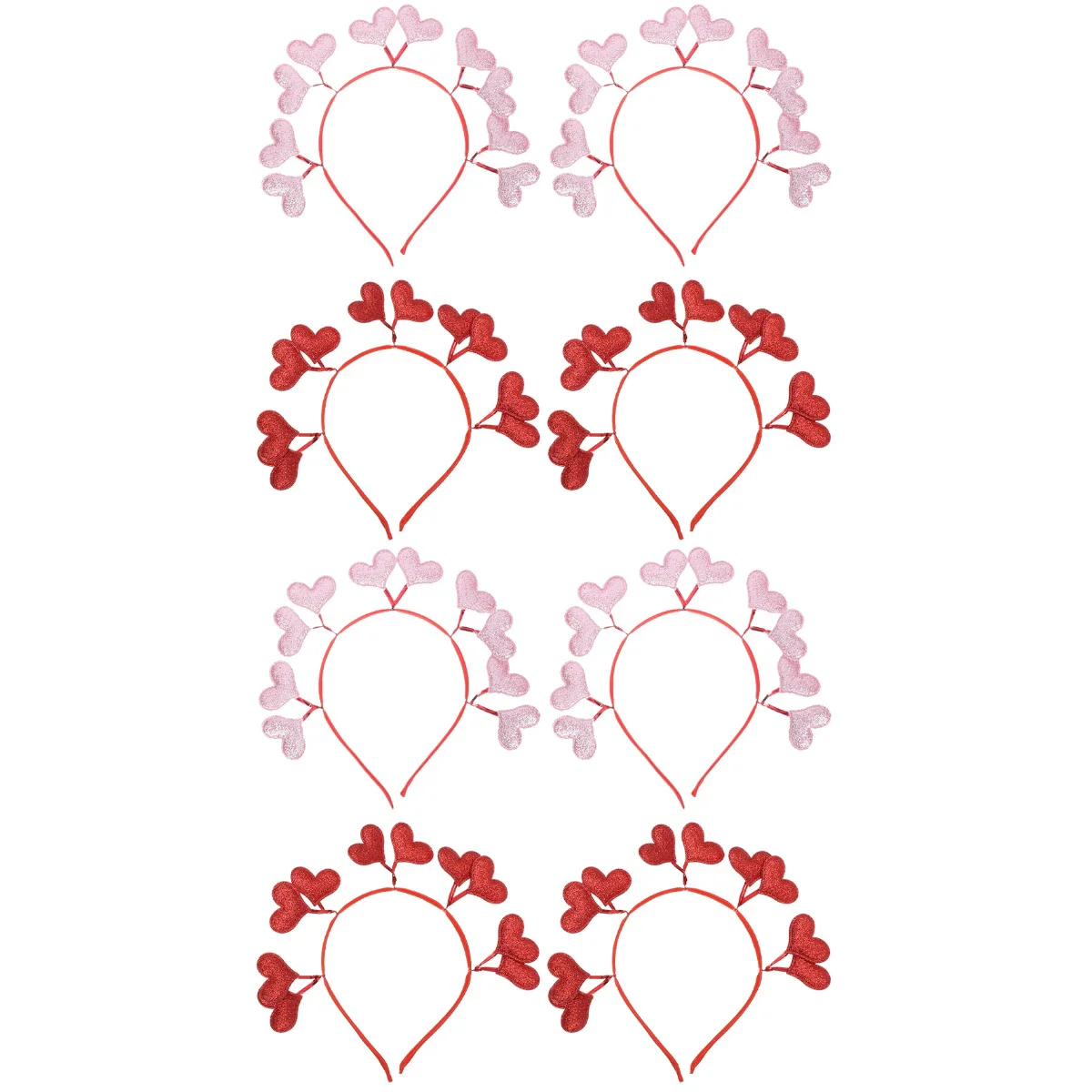 

8 шт. блестящие повязки на голову в форме сердца