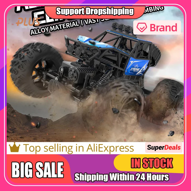 Q145 RC Car Alloy 2.4G 4WD Remote Control Car 1:16 RC Rock Crawler All Terrain Off-Road Truck Toy Gift For Kids Drop Shipping