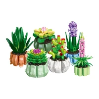 moc bonsai flowers block diy succulent plants hyacinth building brick toy decor for girls children