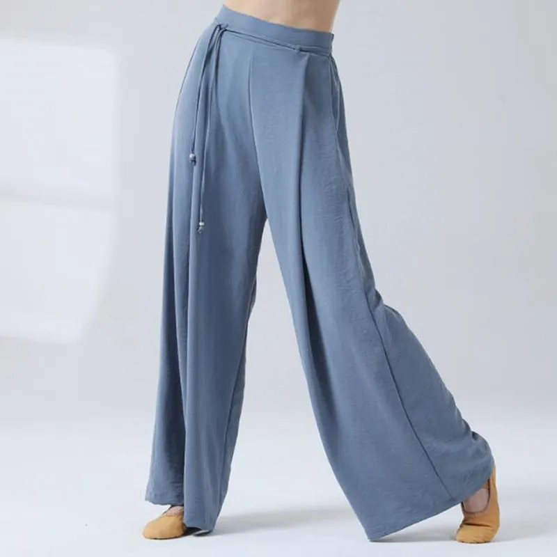 Одежда для китайских народных танцев эластичные брюки с завышенной талией и