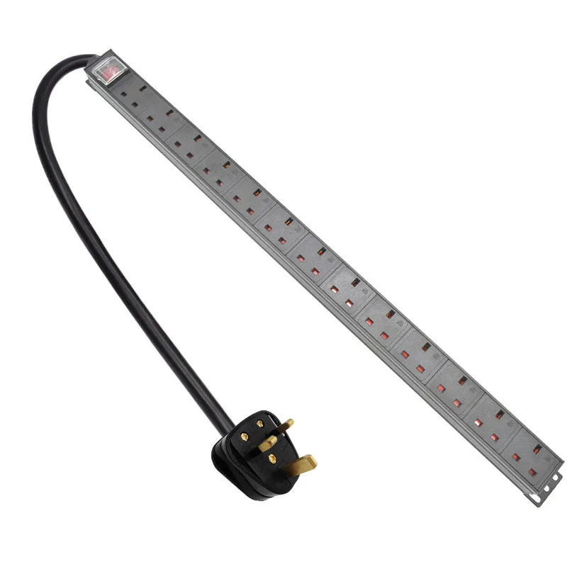 

Удлинитель PDU для кабинета, розетка из 13 предметов, кабель-удлинитель 2 м, корпус из алюминиевого сплава