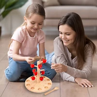 wooden board with flash cards number 3d apple puzzle kids early educational toy matching number fine motor skill toy for toddler