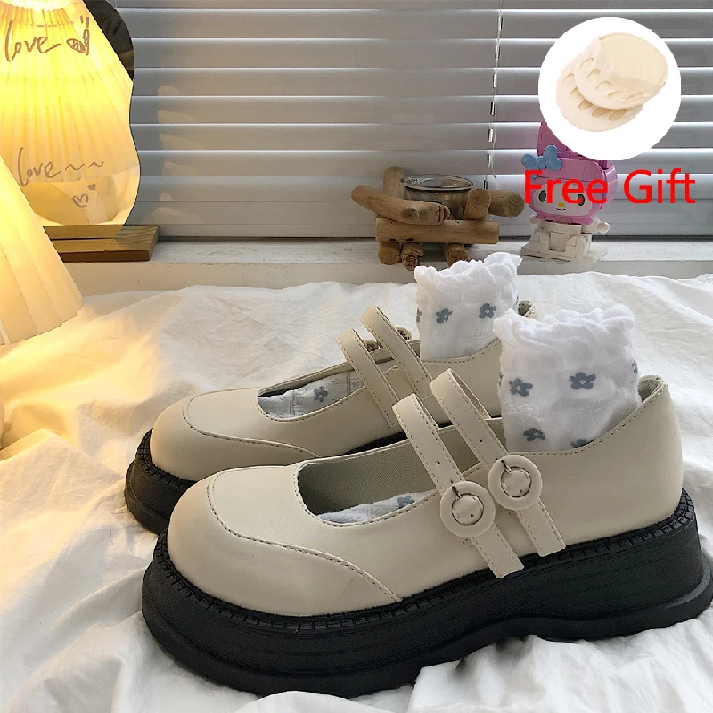 

Lolita Shoes Women Japanese Mary Jane Shoes Women Vintage Girls Students JK Uniform High Heel Platform Shoes Cosplay Plus Size