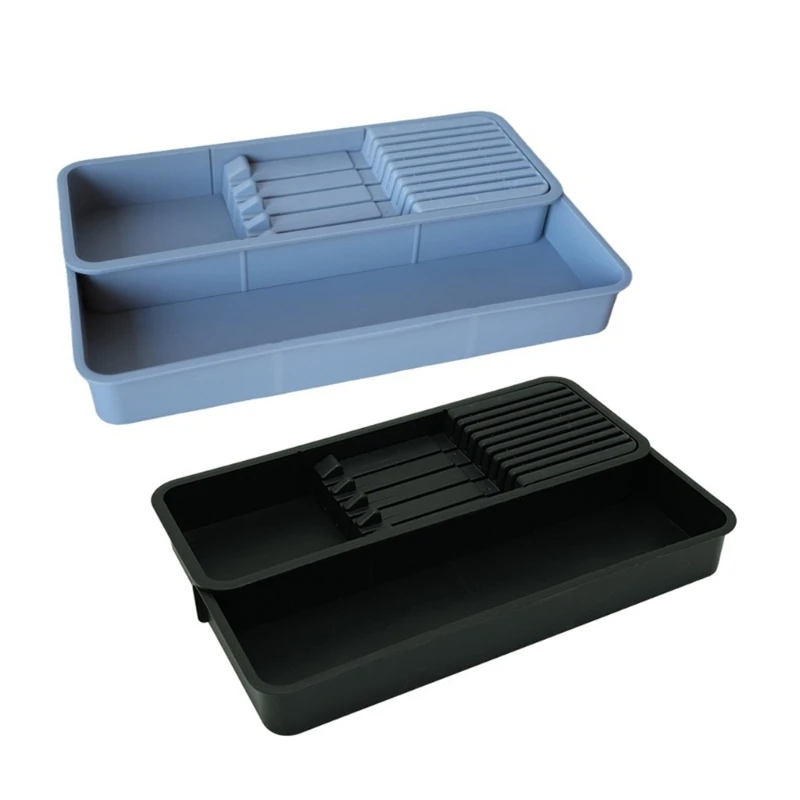 

C63B Kitchen Knife Storage Rack Space Saving Cutlery Utensils Cutlery Storage Knife Holder Storage Tray
