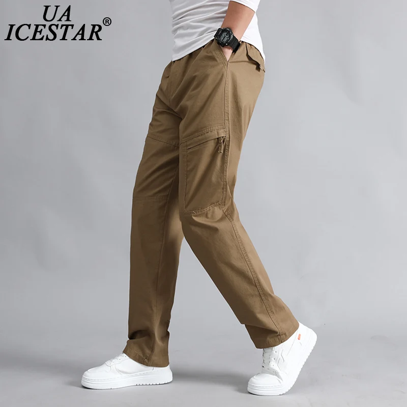 

Men 2023 New Casual Fashion Pants Cotton Cargo Pants Men Military Jogger Tactics Trousers Plus Size Multi-Pockets Work Pant Men