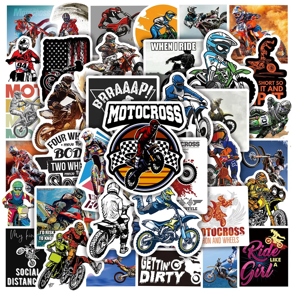 50PCS Dirt Bike Extreme Motorcycle Series Graffiti Waterproof Sticker