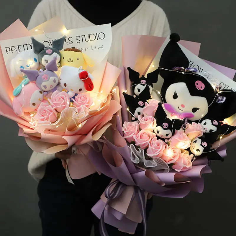 

Kawaii Sanrios аниме Hello Kitty My Melody Kuromi Cinnamoroll мультфильм милая фотография отправить фотографию Рождественский подарок