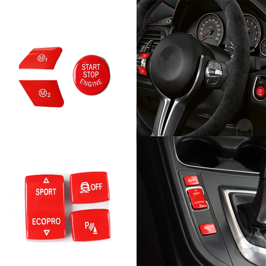 

Steering Wheel M1 M2 Button Switch Cover Engine Start switch Mode switch ESP button For BMW 1 2 3 4 Series F30 F31 F34 F20 22 32