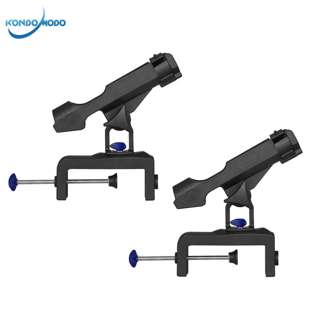 

2PCS Adjustable 360 Degree Fishing Rod Rack Holder Clamp On on Removable Kayak Boat Support Pole Stand Bracket Fishing Tackle