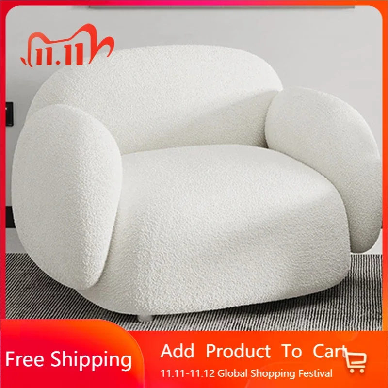

White Minimalist Beauty Salon Living Room Sofas Ergonomic Relaxing Cloud Couch Living Room Sofas Nordic Divano Furniture SY50LS