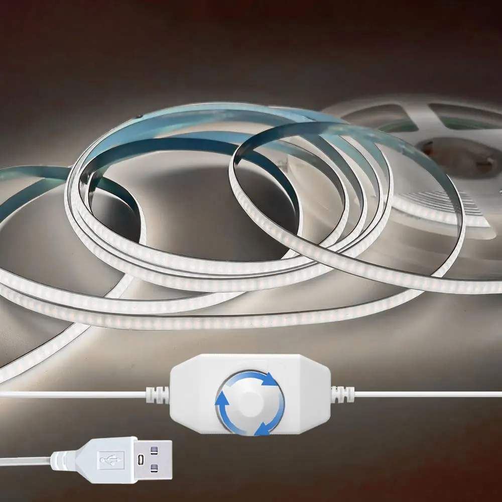 

Светодиодная лента COB 3 мм теплый/белый свет 1 метр