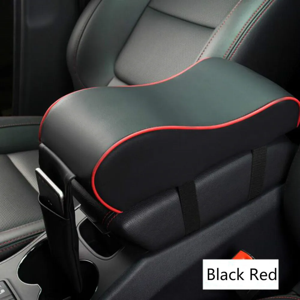 

Universal Leather Car Armrest Pad Auto Central Console Seat Box Mat Cushion Pillow Cover Vehicle Protective Styling with Pocket