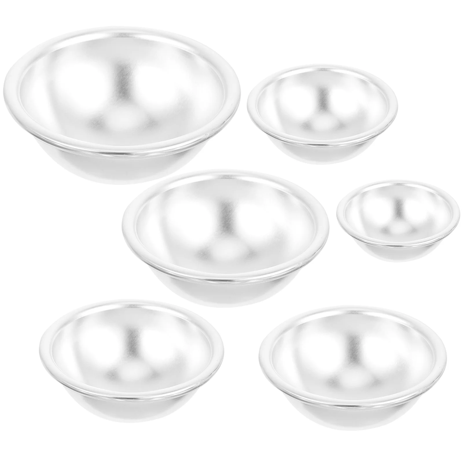 

6pcs Diy Metal Bath Salt Ball Molds Cake Baking Molds Cake Crafting Moulds