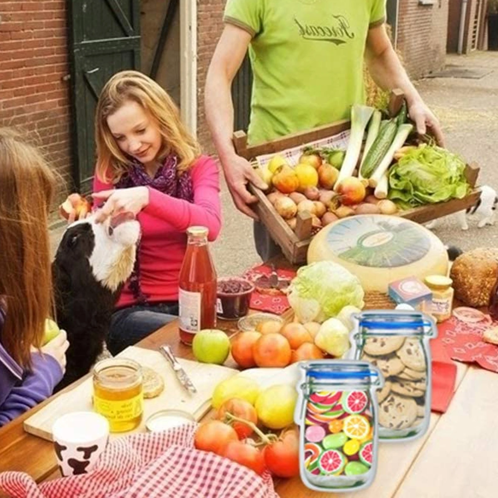 

Пакеты для хранения продуктов, пакеты со сэндвич-застежкой, пакеты для кухни, кемпинга, пикника, Органайзер