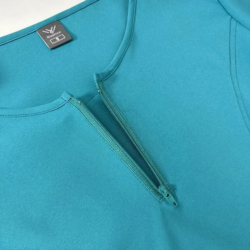 Унисекс медицинская Униформа с V-образным вырезом набор для медсестер женская