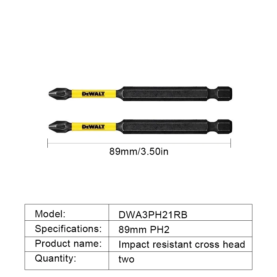 

DEWALT Ударные биты PH2 89 мм
