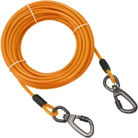 tie out cable for large dogs galvanized steel wire dog leash with pvc coating for yardcampingrunningparkoutside