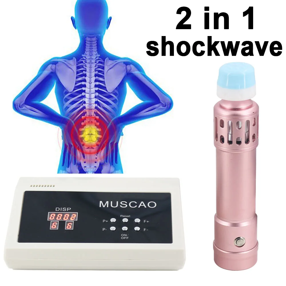 

New Physiotherapy Shock Wave Equipment 2 in 1 Shockwave Therapy Machine Chiropractic Tools Pain Relief Body Massager 2022