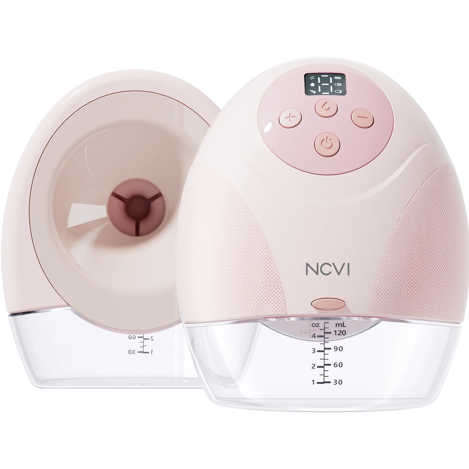 NCVI Wearable Breast Pump, Hands Free Breast Pump, 3 Modes & 9 Levels, Painless Ultra Quiet Rechargeable Battery, 21/24mm Flange