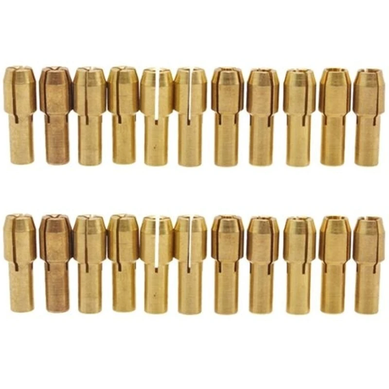 

Fashion 22Pcs Mini Drill Brass Collet Chuck Accessories For Dremel Rotary Power Tool