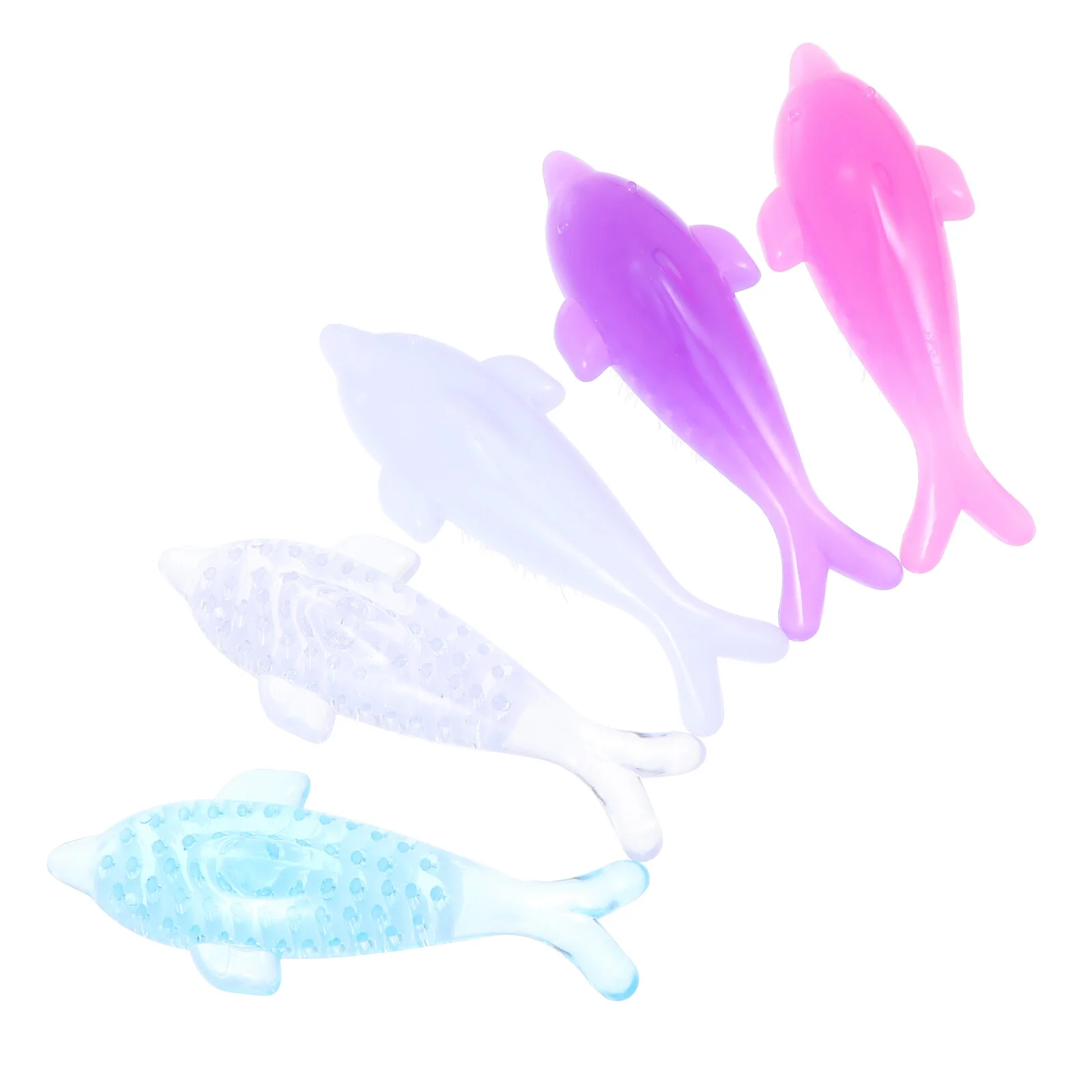 

5 Pcs Dolphin Nail Brush Nails Gel Simple Durable Manicure Tool Detergent Home Fingernail Scrubber Dust Plastic