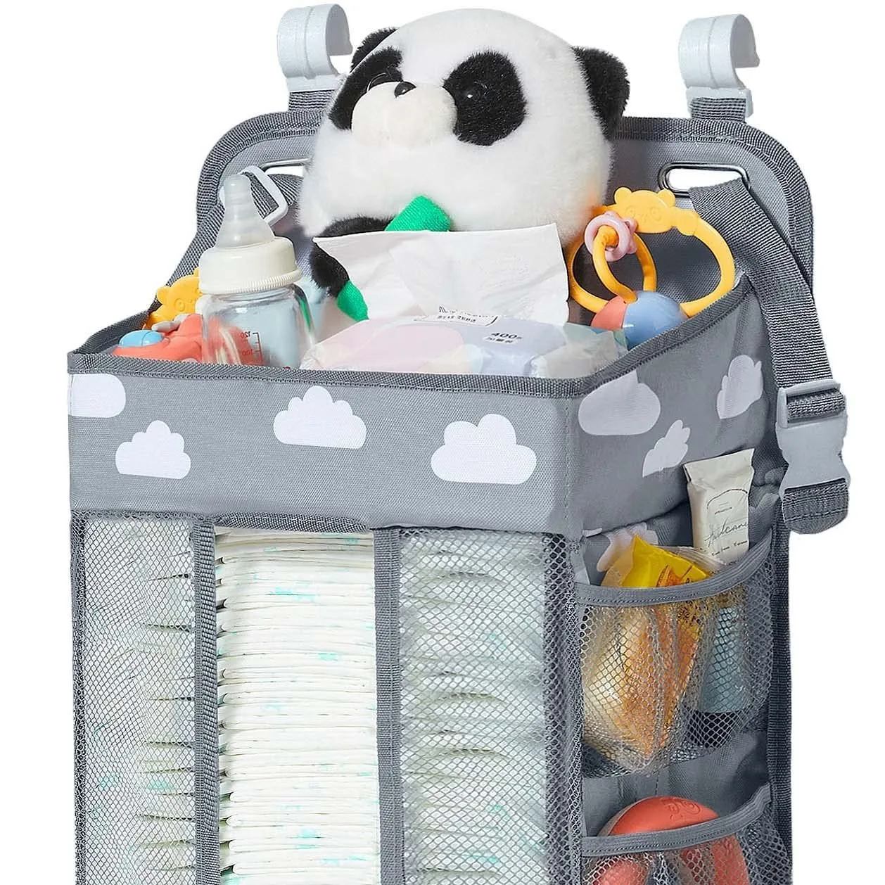 Вместительная прикроватная подвесная сумка для детской коляски
