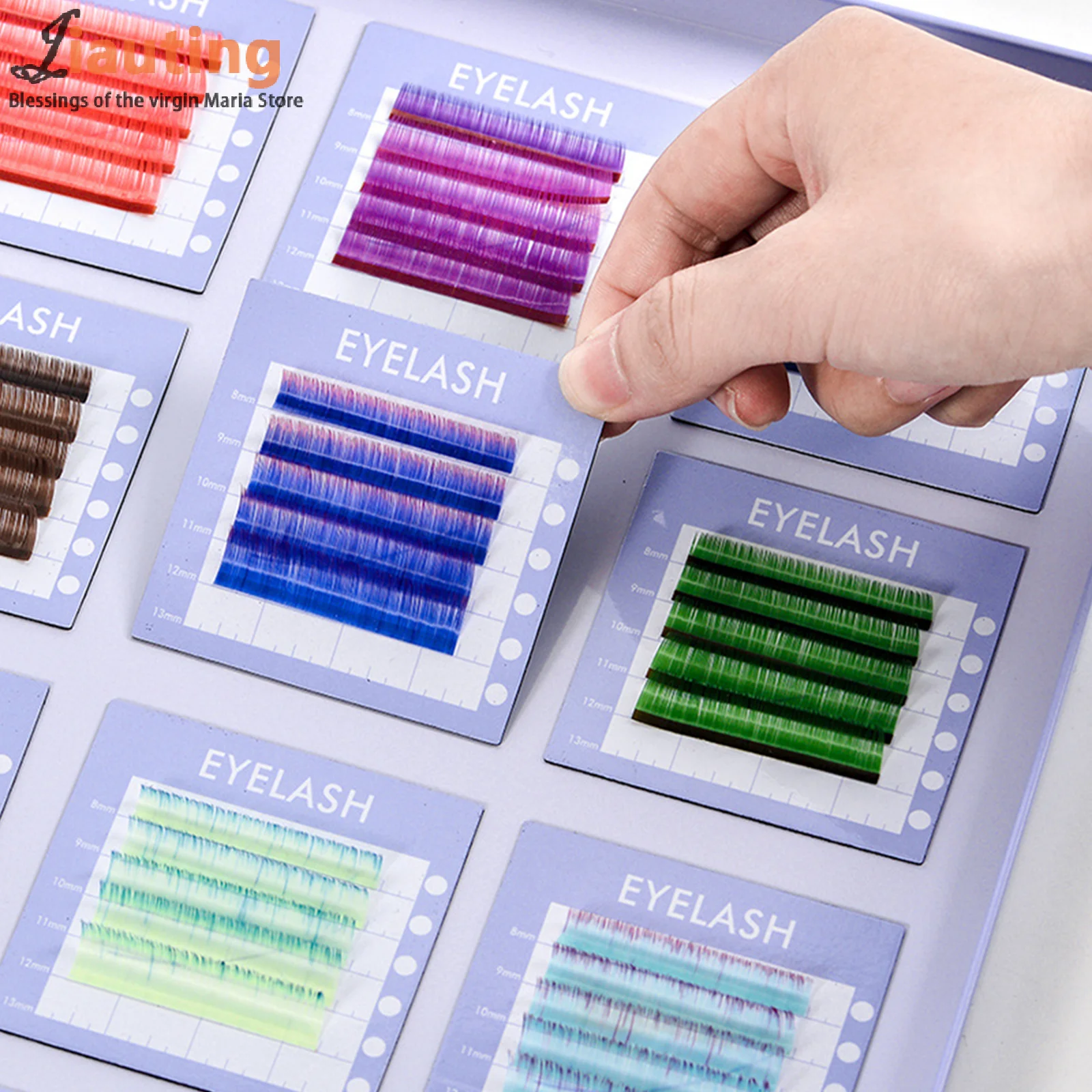 Пустая магнитная коробка для хранения накладных ресниц с 24 дискетами держатель