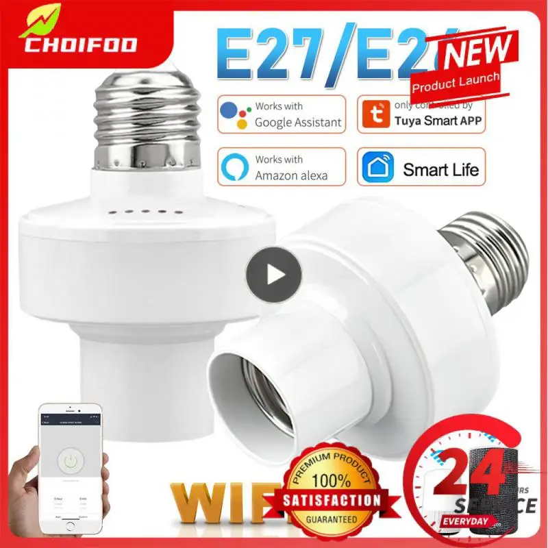 

Smart Life Bulb Base Smart Home Wireless Lamp Holder Tuya Smart Light Bulb Adapter Work With Alexa Google Home Alice Wifi E27