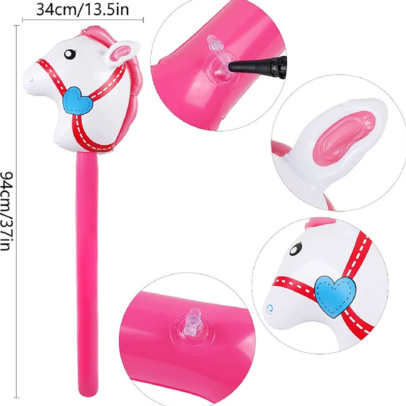 Надувная палочка с головой лошади надувной воздушный шар в виде пони ковбойская