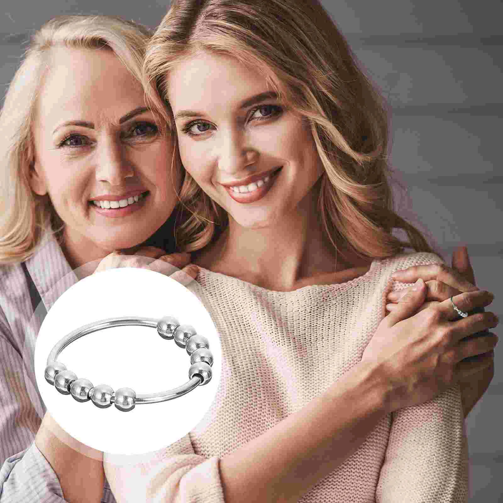 

Stress Anxiety Ring Bead Decor Pressure Reduce Beaded Rings Depression Trim Fidget Peace Open Relief