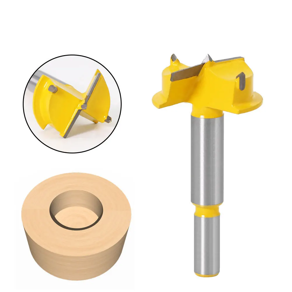 

1PC Upgrade 35mm 2 Flutes Carbide Tip Forstner Drill Bit Wood Auger Cutter Woodworking Hole Saw For Power Tools Drill Bits