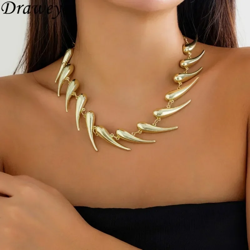 Ожерелье Draweye в стиле хип-хоп для женщин ожерелья американском ретро-панк женские