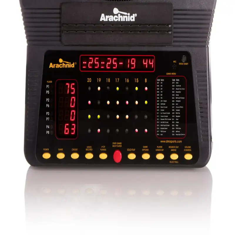 

Pro 750 Electronic Dartboard Features 36 Games with 175 Variations for up to 8 Players