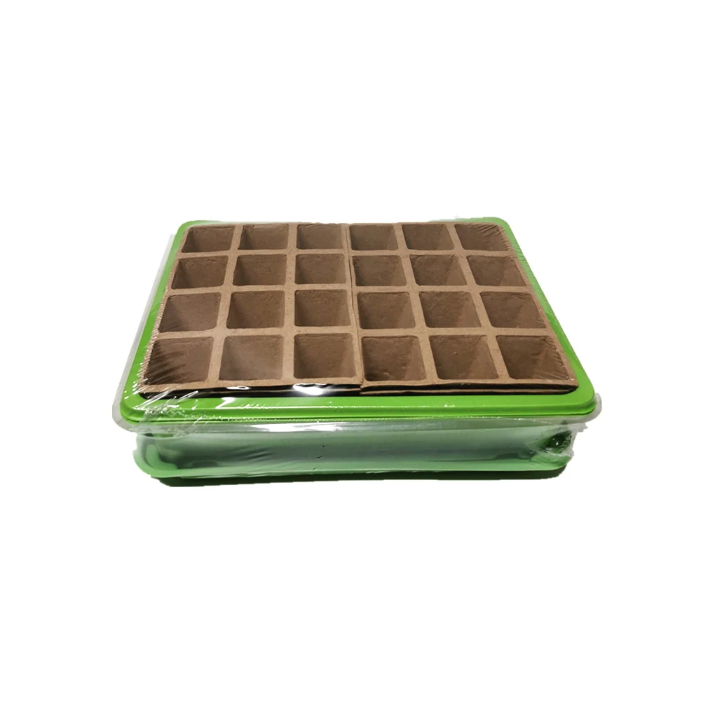 

Greenhouse Propagation Tray 24-grid Gardening Adjustable Lightweight Wear-resistant Seed Starter Container for Garden