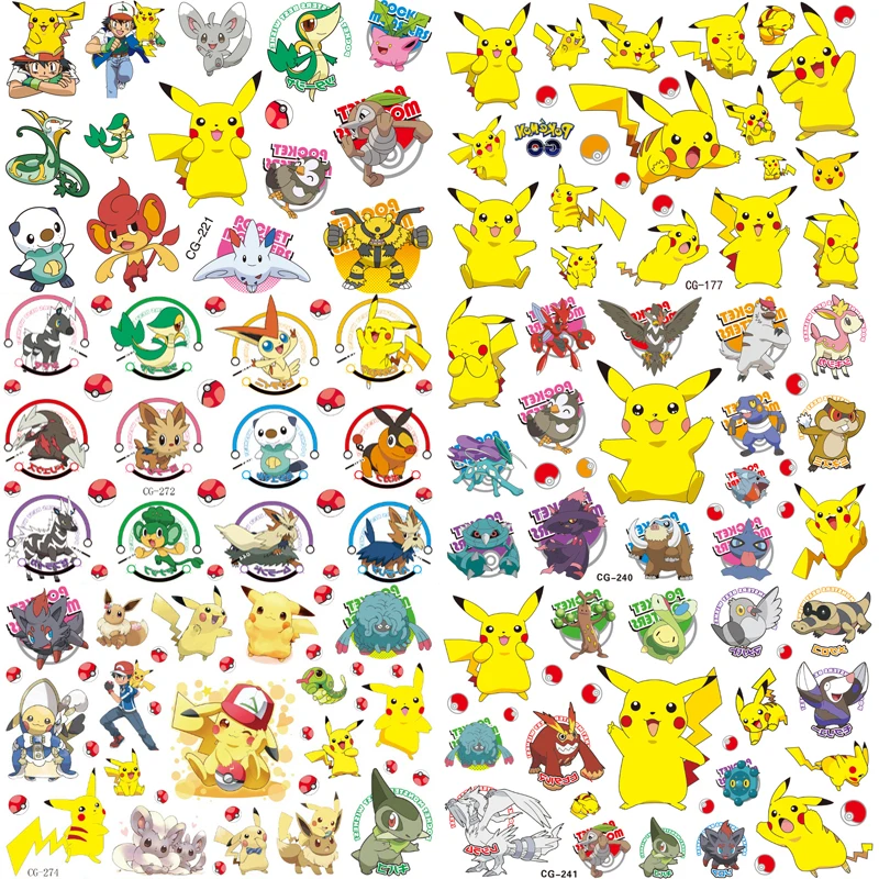 Новинка 2022 цельный кусок мультяшный стикер с покемоном детская игрушка для