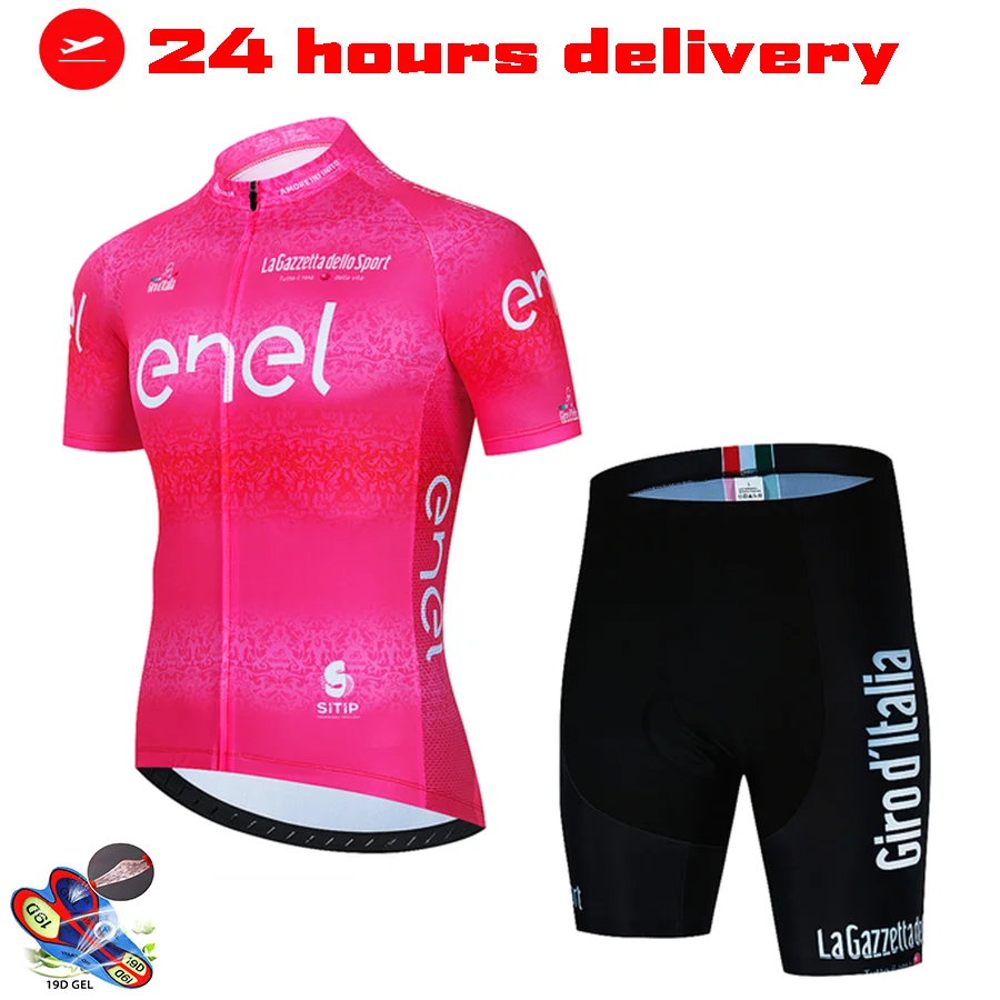 2023 pink girode italia tour de italy cycling jersey set summer bike clothing MTB road Ropa Ciclismo Bicycle maillot bib shorts