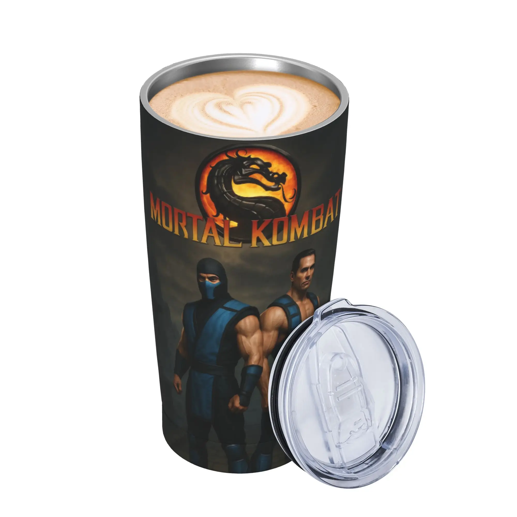 Фото Термокружка Mortal Kombat II Movie 2026, вакуумная, из нержавеющей стали, для кофе, смузи, чая, непроливаемая, 20 унций №2