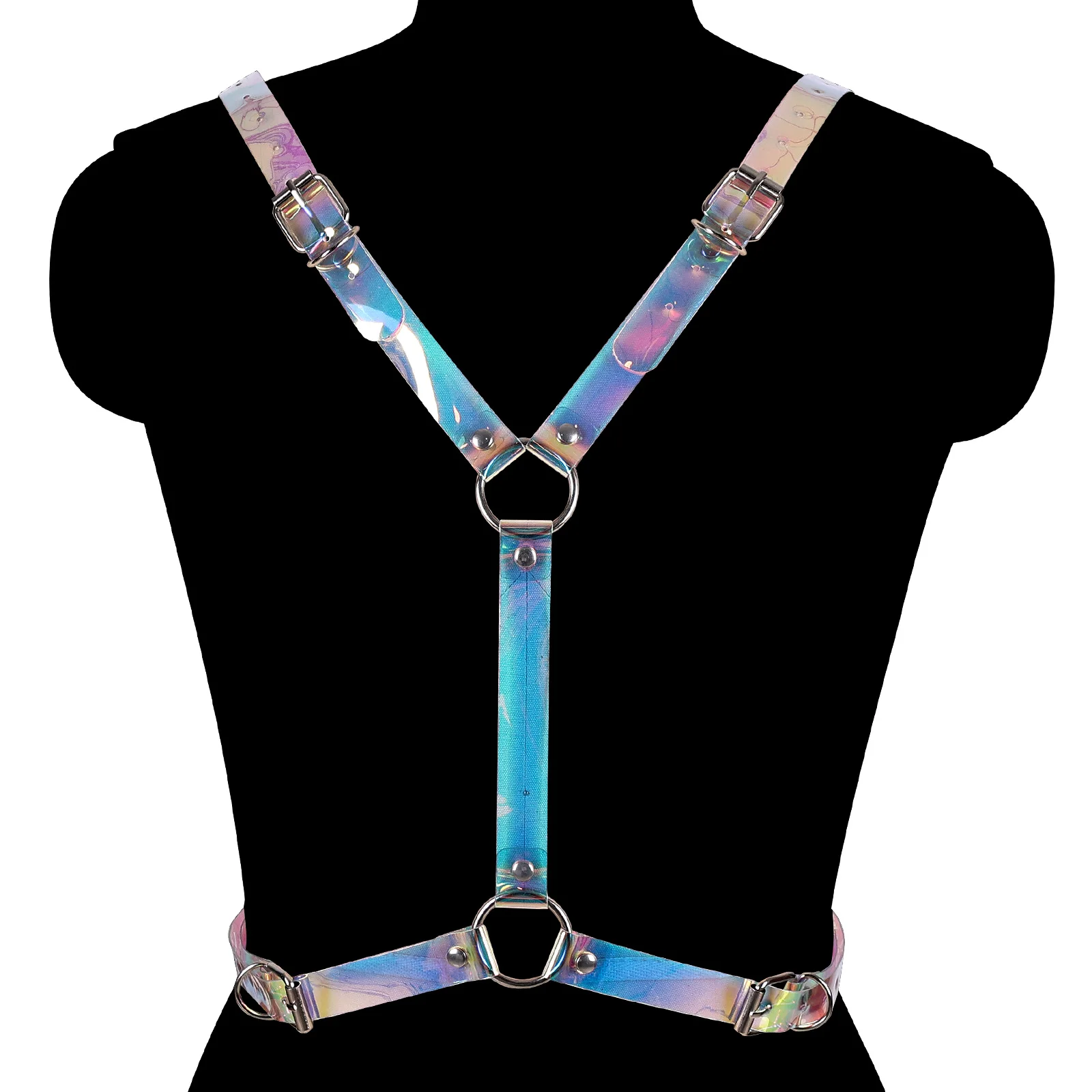 Women Goth Clothing  Fetish Leather Harness Bra Angel Wing Body Bondage Cage BDSM Belt Punk Gothic Straps Erotic Sexy Lingerie