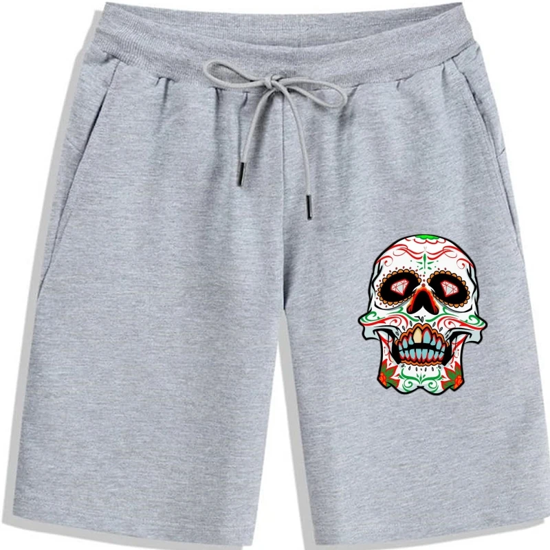 

Velocishorts for men Mens Sugar Skull Shorts De La Muertos Scary Horror Evil Goth Men men Shorts Cotton 100% shorts for men shor