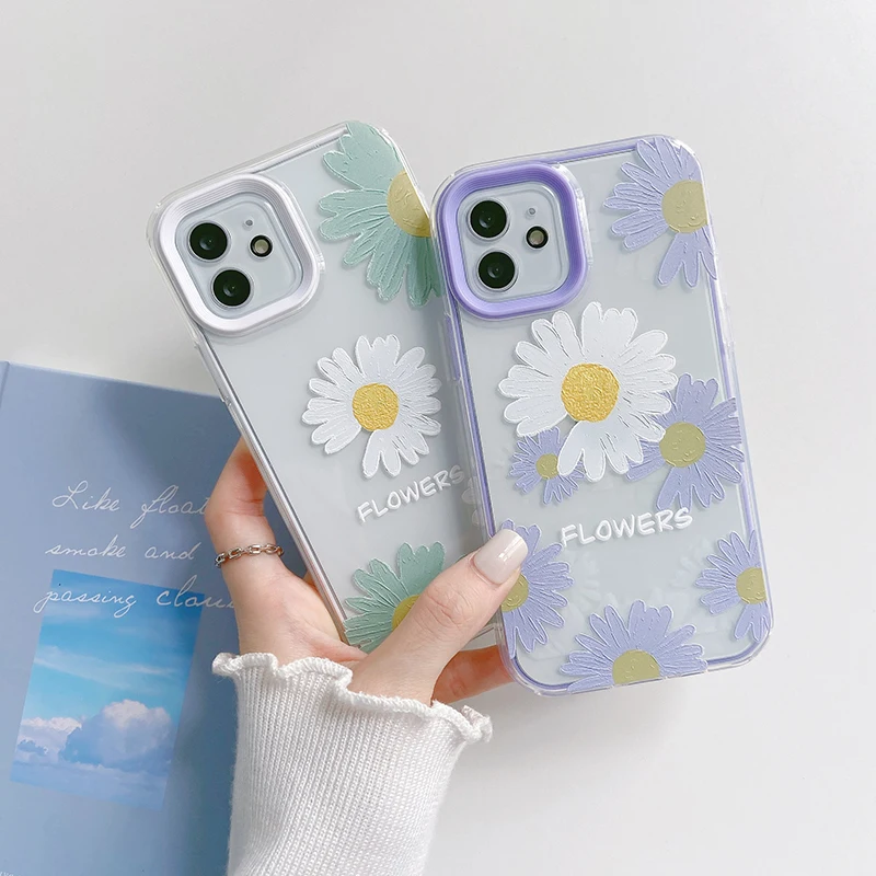 

Flowers Painting Phone Case for iPhone 11 12 13 mini pro XS MAX 8 7 Plus X XR Cover