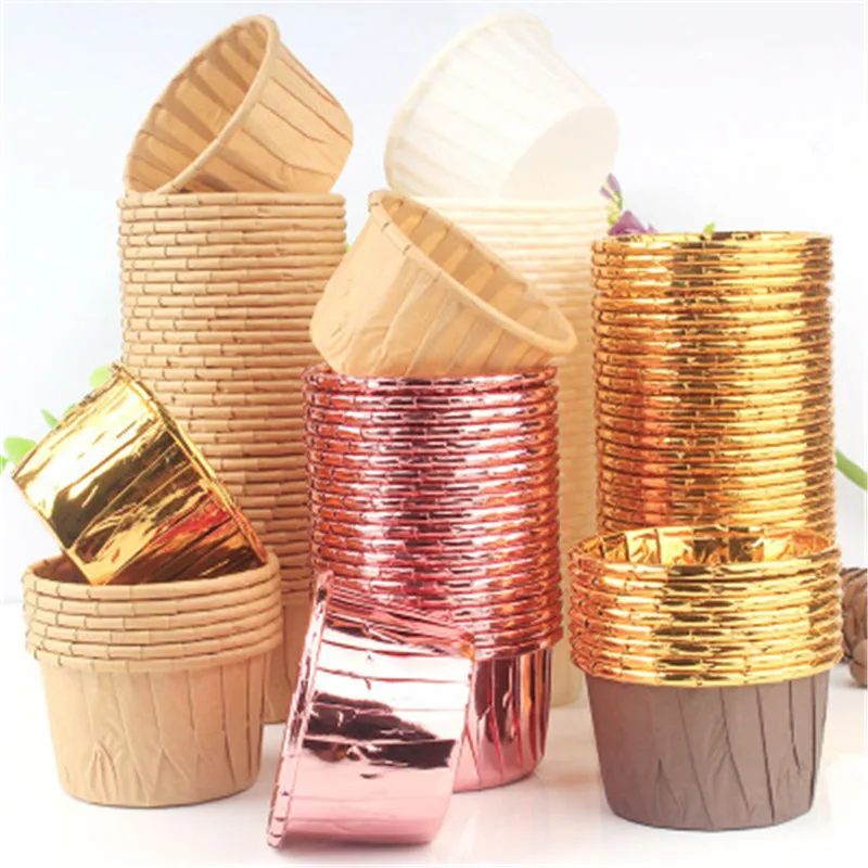 

50pcs Newspaper Style Cupcake Liner Baking Cup For Wedding Party Caissettes Tulip Muffin Cupcake Paper Cup Oilproof Cake Wrapper
