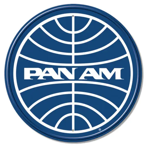 Круглая алюминиевая вывеска PAN AM
